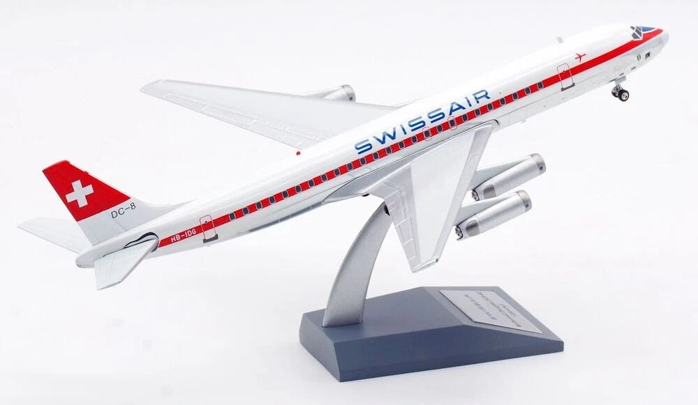 WB MODELS DC-8-62 SWISSAIR REG: HB-IDG WITH STAND