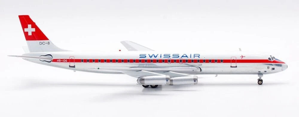 WB MODELS DC-8-62 SWISSAIR REG: HB-IDG WITH STAND