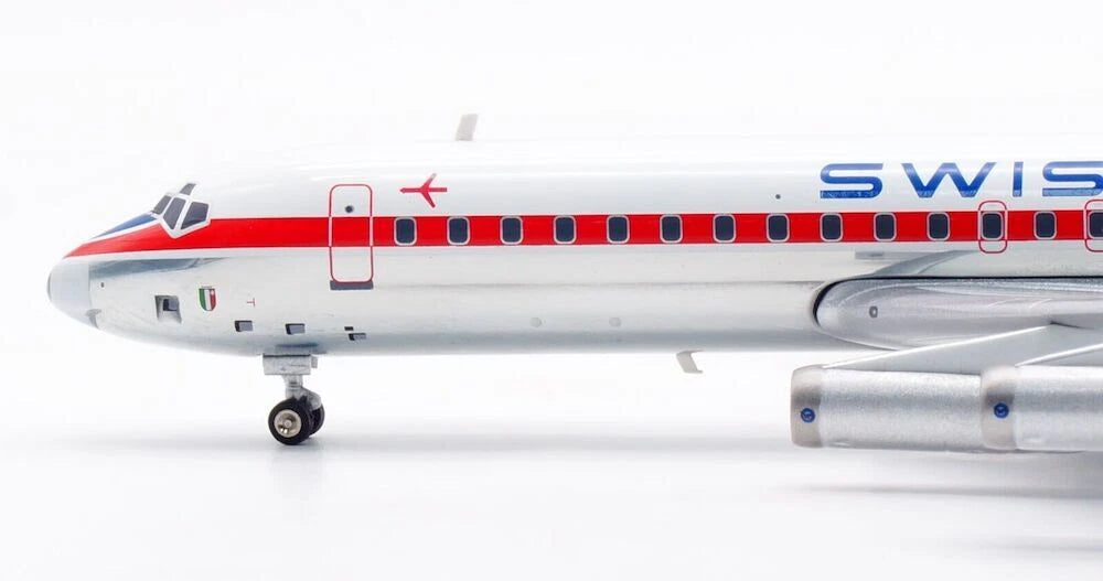 WB MODELS DC-8-62 SWISSAIR REG: HB-IDG WITH STAND