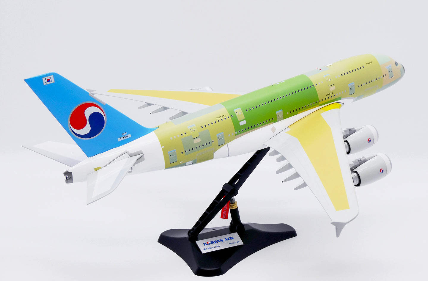 JC WINGS A380 KOREAN AIR "BARE METAL" REG: F-WWSS