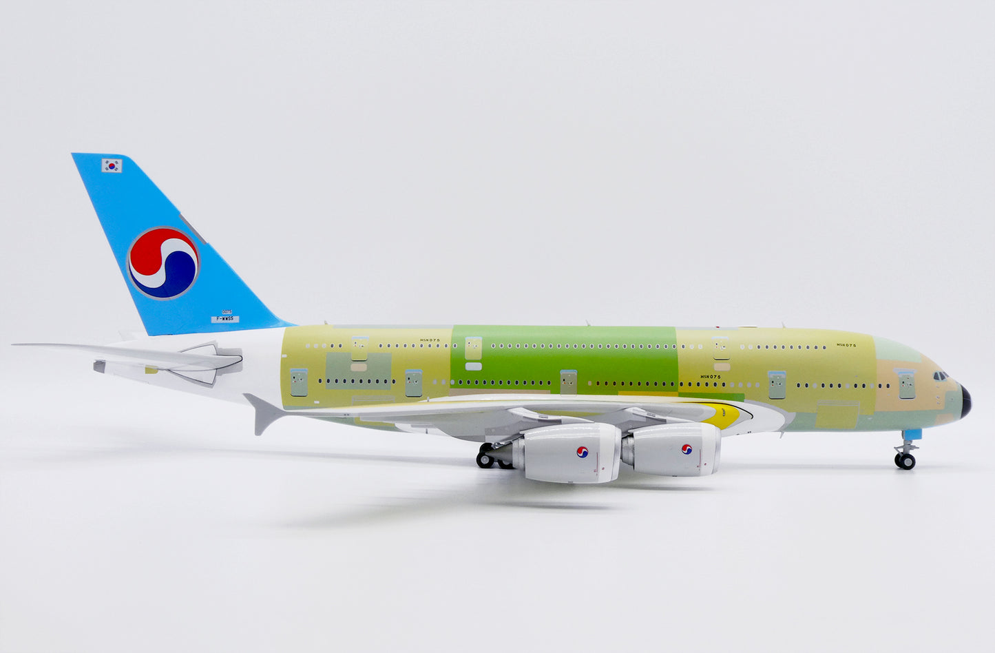 JC WINGS A380 KOREAN AIR "BARE METAL" REG: F-WWSS