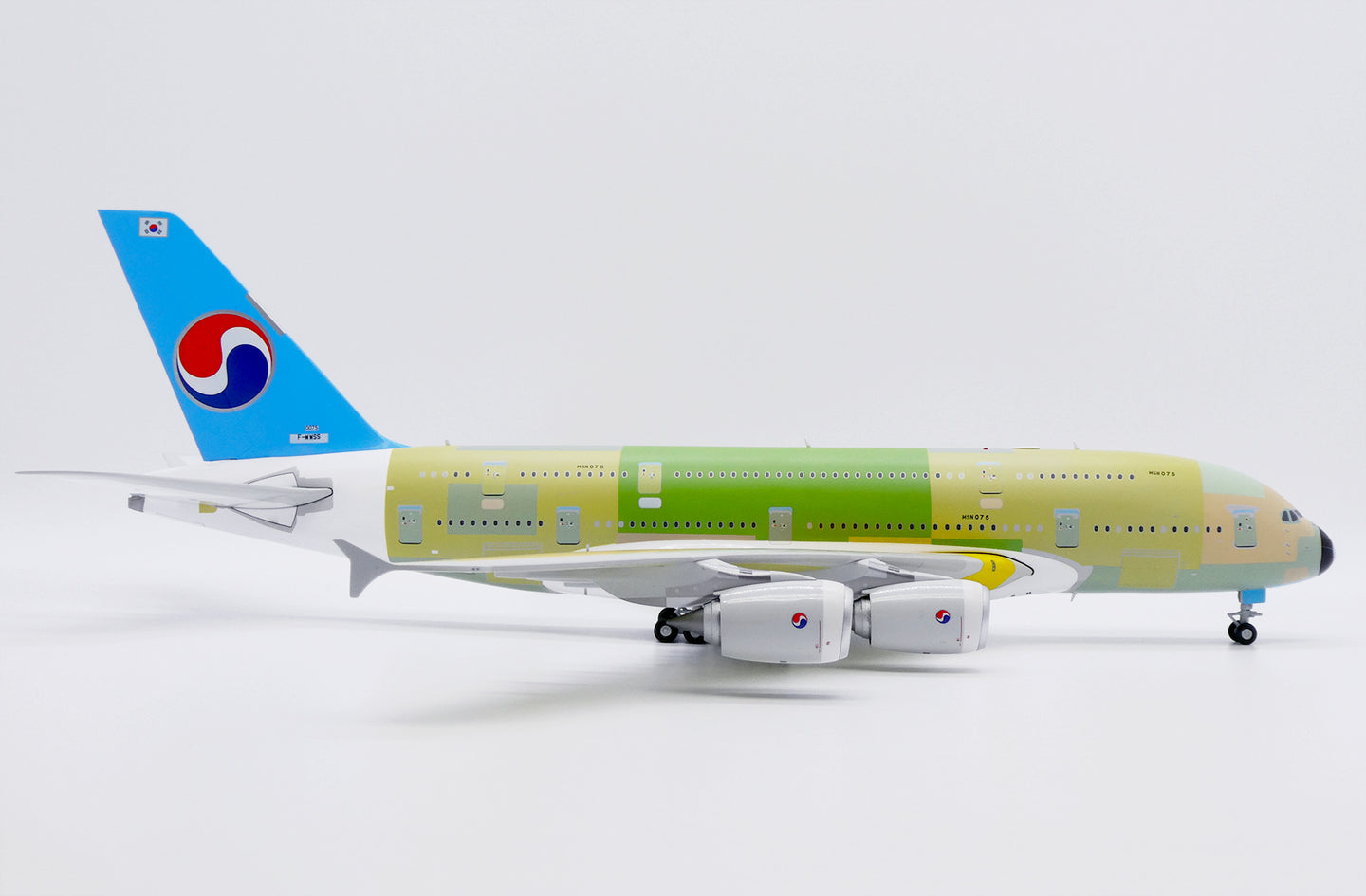 JC WINGS A380 KOREAN AIR "BARE METAL" REG: F-WWSS