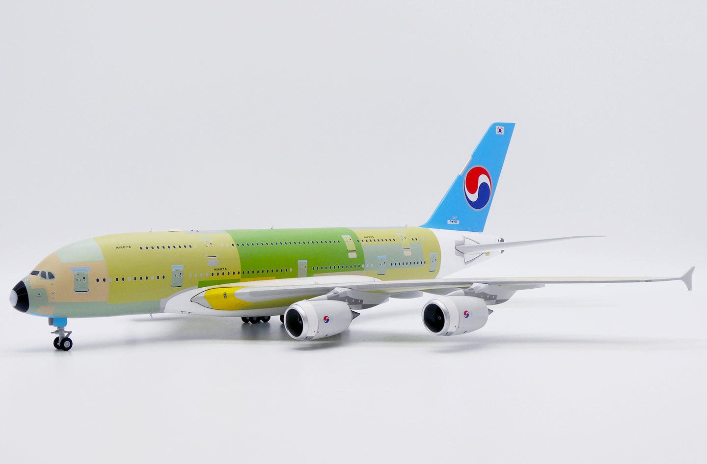 JC WINGS A380 KOREAN AIR "BARE METAL" REG: F-WWSS