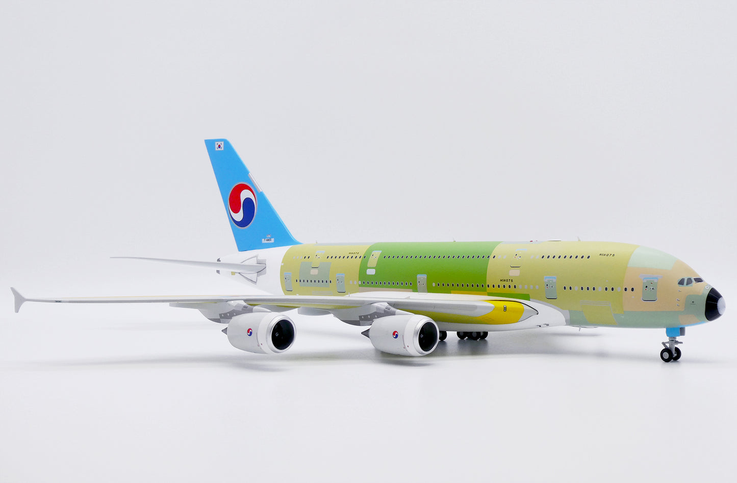 JC WINGS A380 KOREAN AIR "BARE METAL" REG: F-WWSS