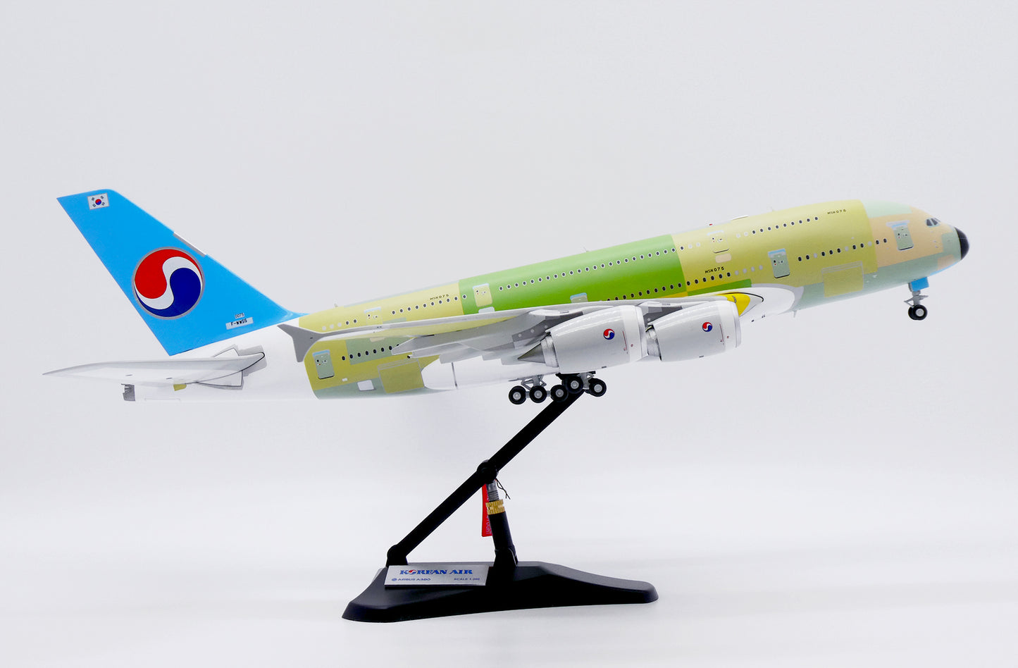 JC WINGS A380 KOREAN AIR "BARE METAL" REG: F-WWSS