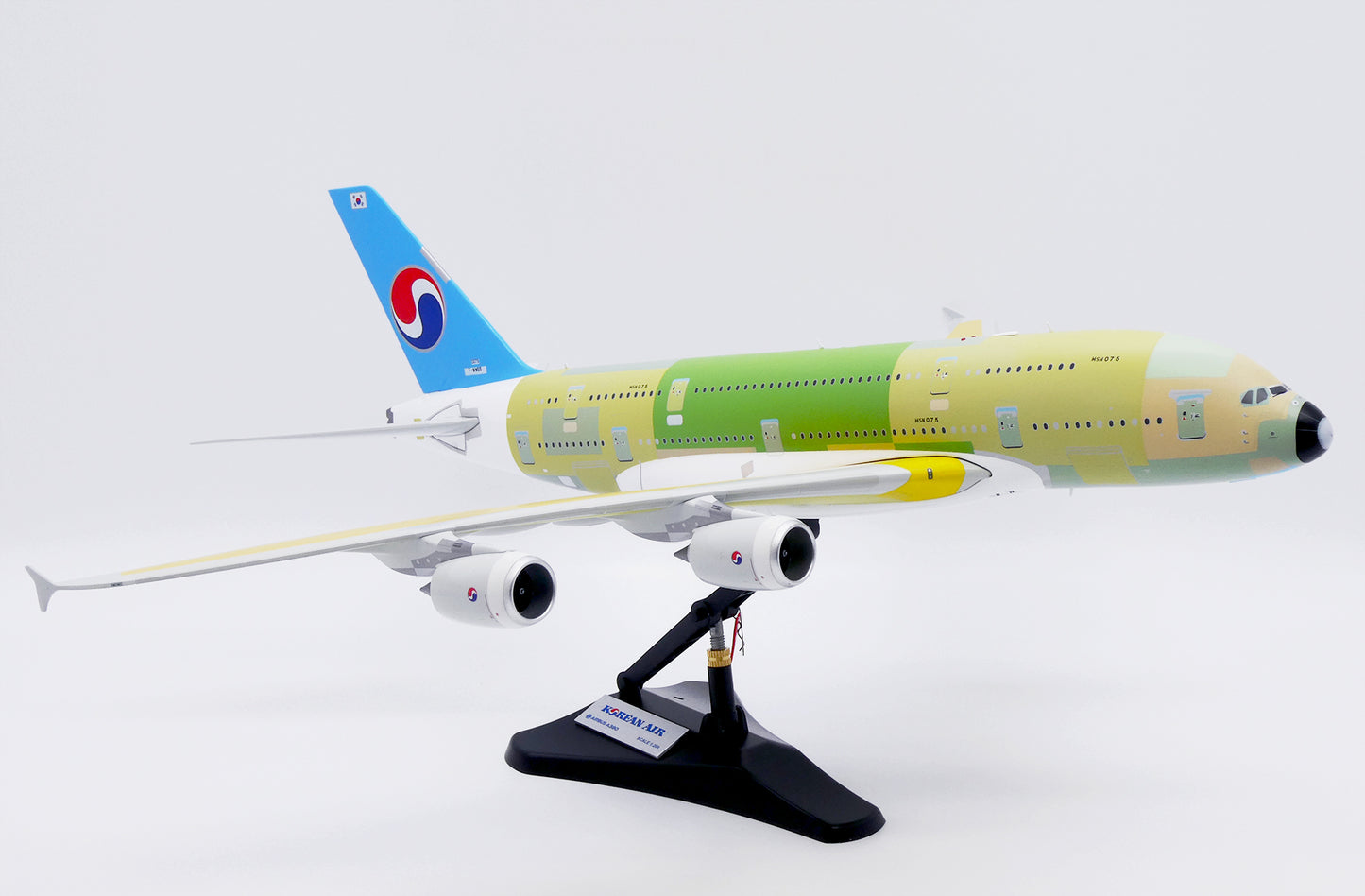 JC WINGS A380 KOREAN AIR "BARE METAL" REG: F-WWSS