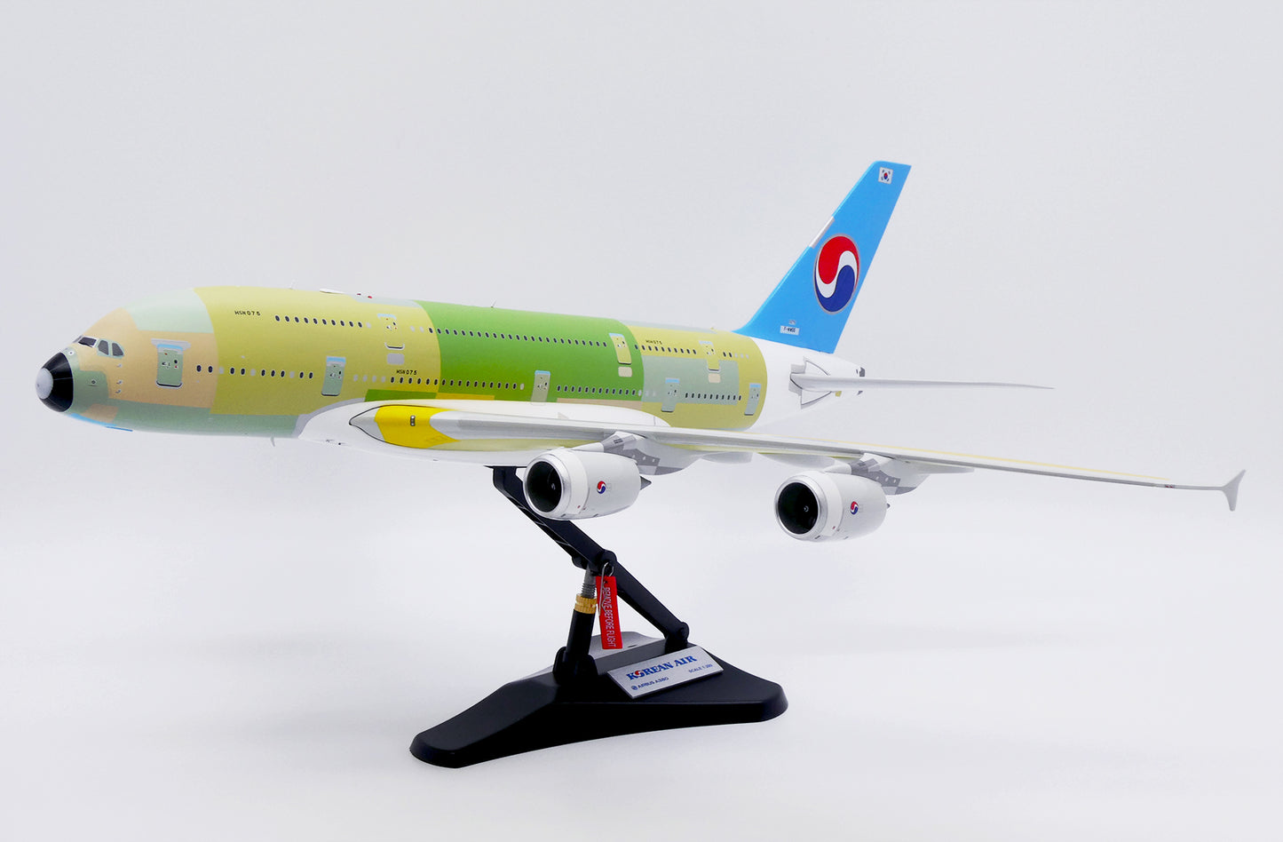 JC WINGS A380 KOREAN AIR "BARE METAL" REG: F-WWSS