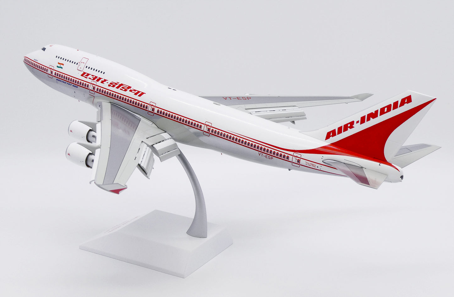 JC WINGS B747-400 AIR INDIA (POLISHED) (FLAPS DOWN) REG: VT-ESP