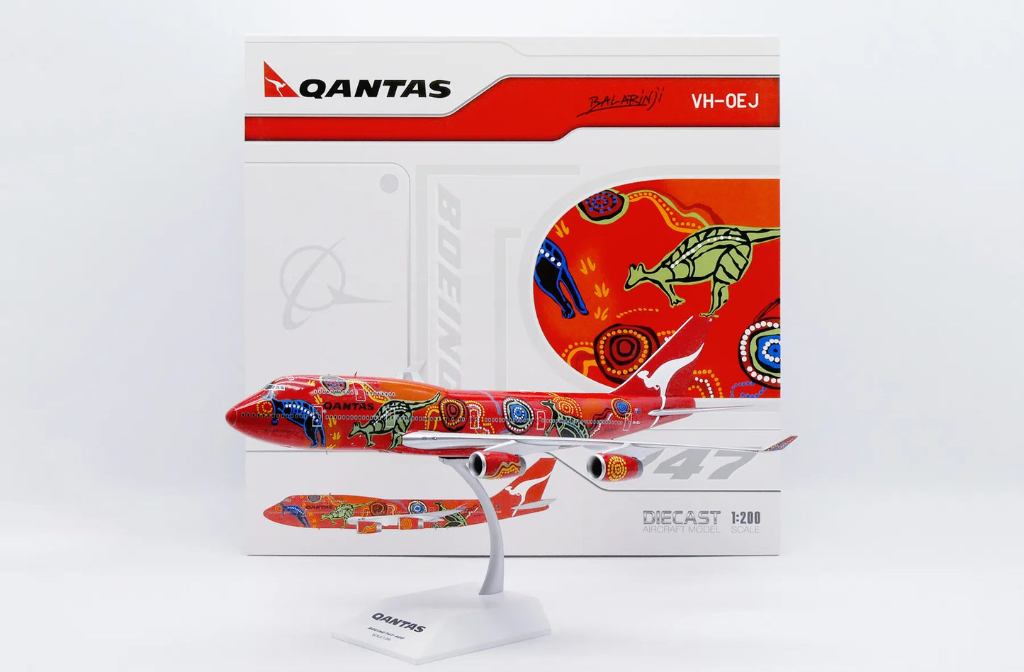 JC WINGS B747-400 QANTAS "WUNALA" (WITH GE ENGINE) REG: VH-OEJ