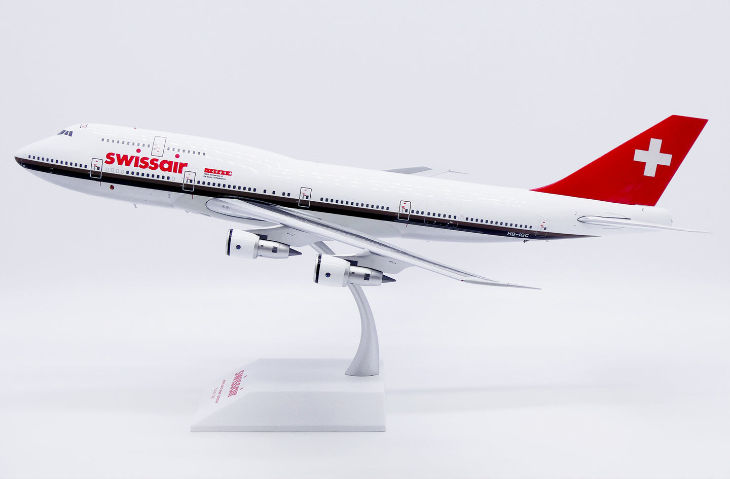JC WINGS B747-300M SWISSAIR "700TH ANNIVERSARY OF THE SWISS CONFEDERATION "(POLISHED) REG: HB-IGC
