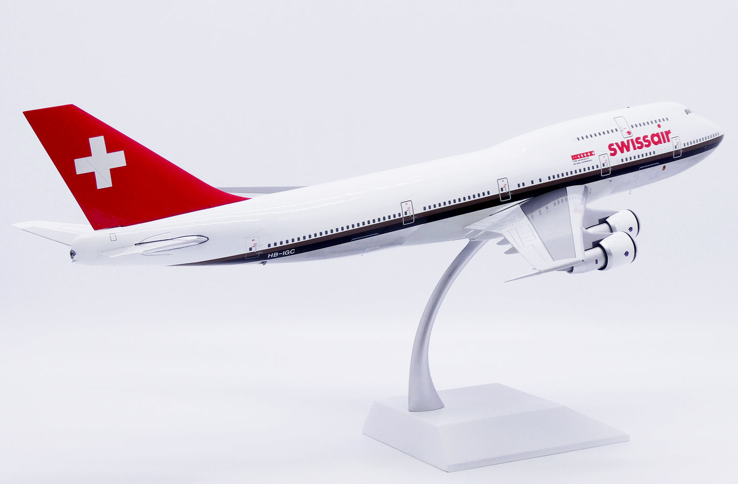 JC WINGS B747-300M SWISSAIR "700TH ANNIVERSARY OF THE SWISS CONFEDERATION "(POLISHED) REG: HB-IGC