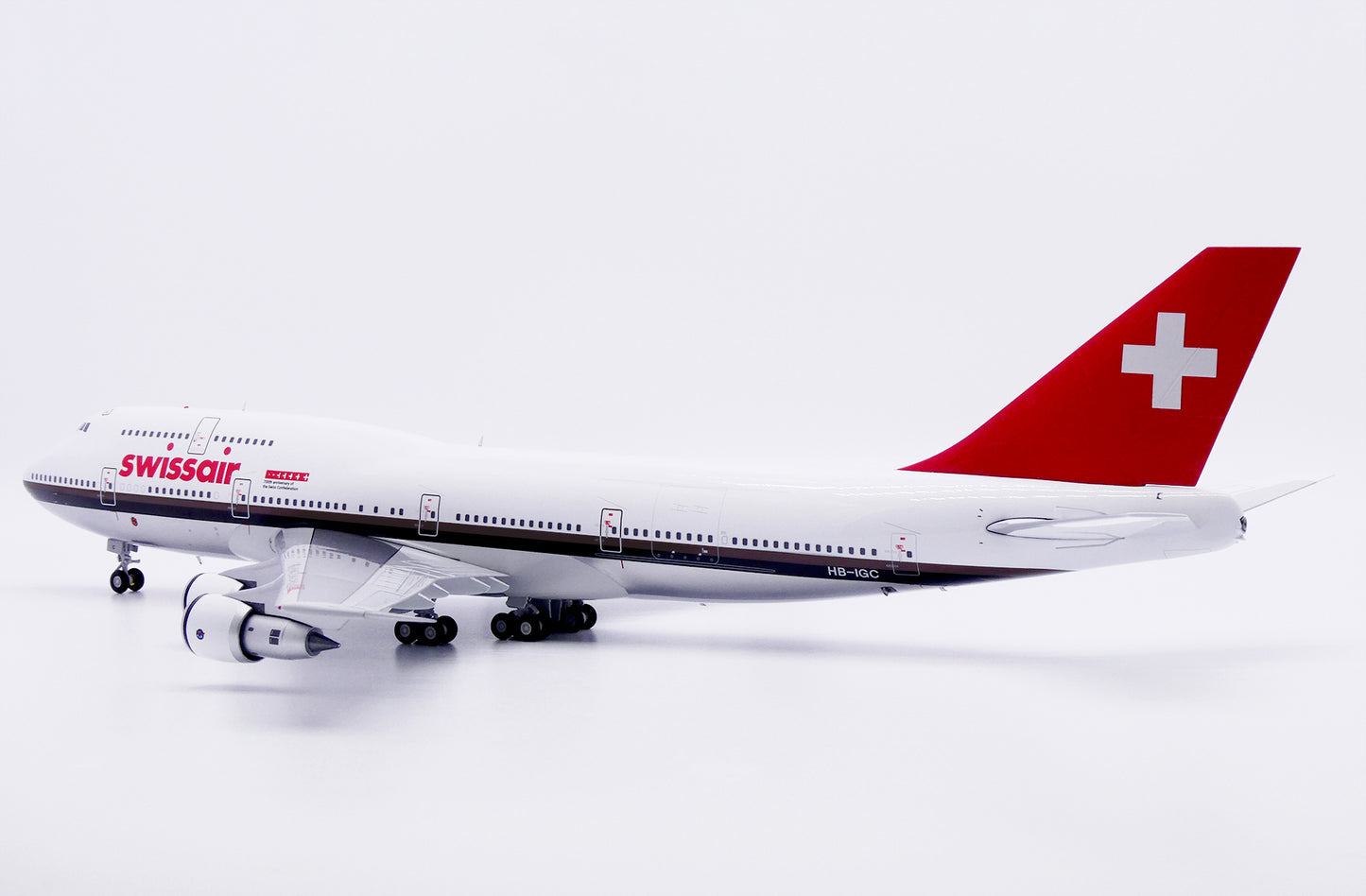 JC WINGS B747-300M SWISSAIR "700TH ANNIVERSARY OF THE SWISS CONFEDERATION "(POLISHED) REG: HB-IGC