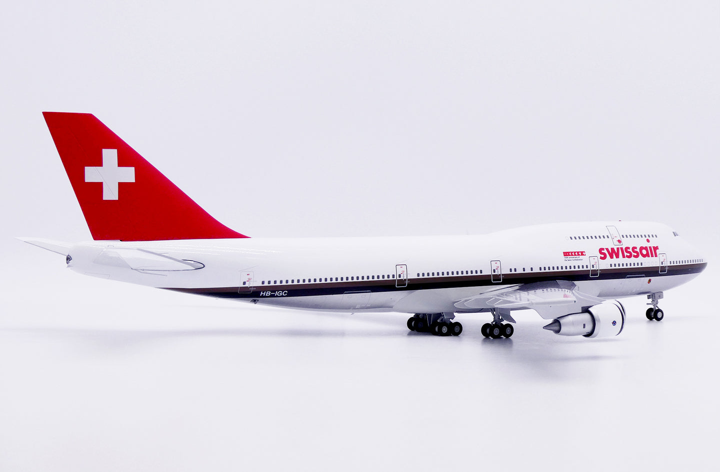 JC WINGS B747-300M SWISSAIR "700TH ANNIVERSARY OF THE SWISS CONFEDERATION "(POLISHED) REG: HB-IGC
