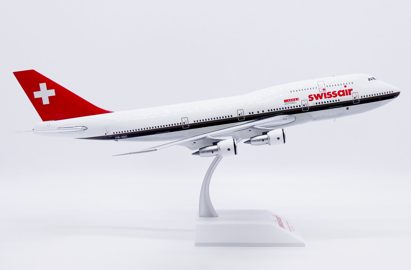 JC WINGS B747-300M SWISSAIR "700TH ANNIVERSARY OF THE SWISS CONFEDERATION "(POLISHED) REG: HB-IGC