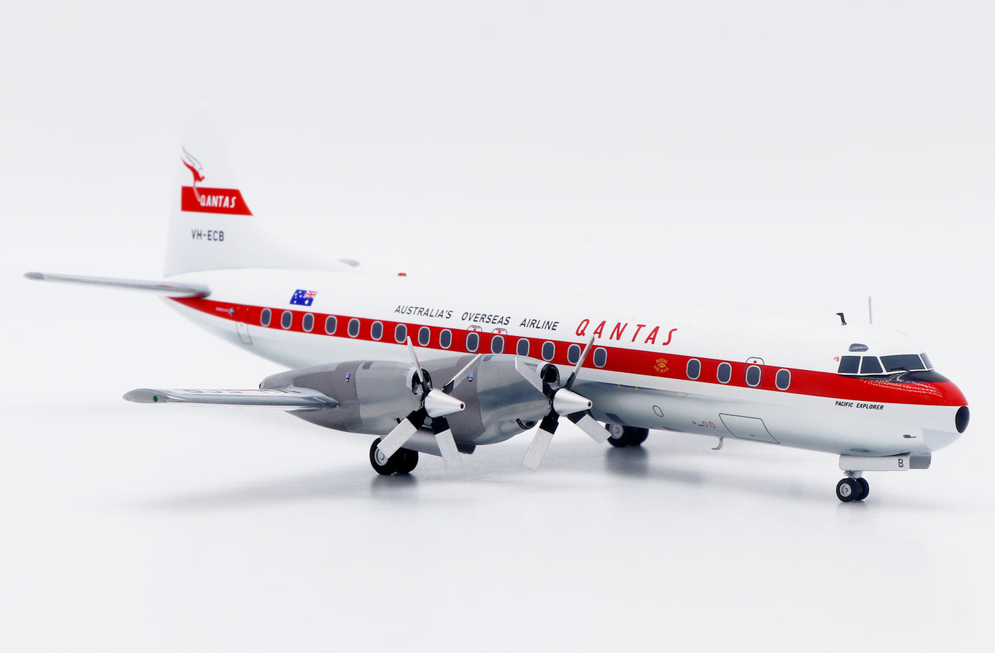 JC WINGS L-188C ELECTRA QANTAS (POLISHED) REG: VH-ECB