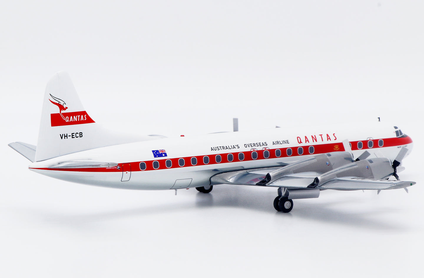 JC WINGS L-188C ELECTRA QANTAS (POLISHED) REG: VH-ECB