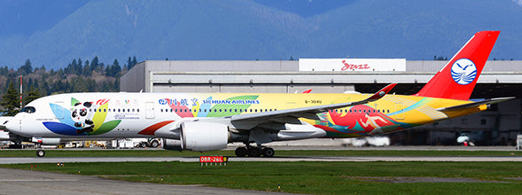 JC WINGS A350-900XWB SICHUAN AIRLINES AIRBUS CHENGDU FISU WUG LIVERY (FLAPS DOWN) REG: B-304U