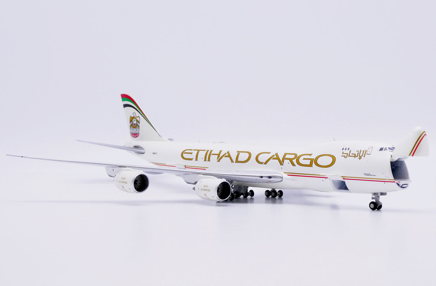 JC WINGS B747-8F ETIHAD CARGO (INTERACTIVE SERIES) REG: N855GT