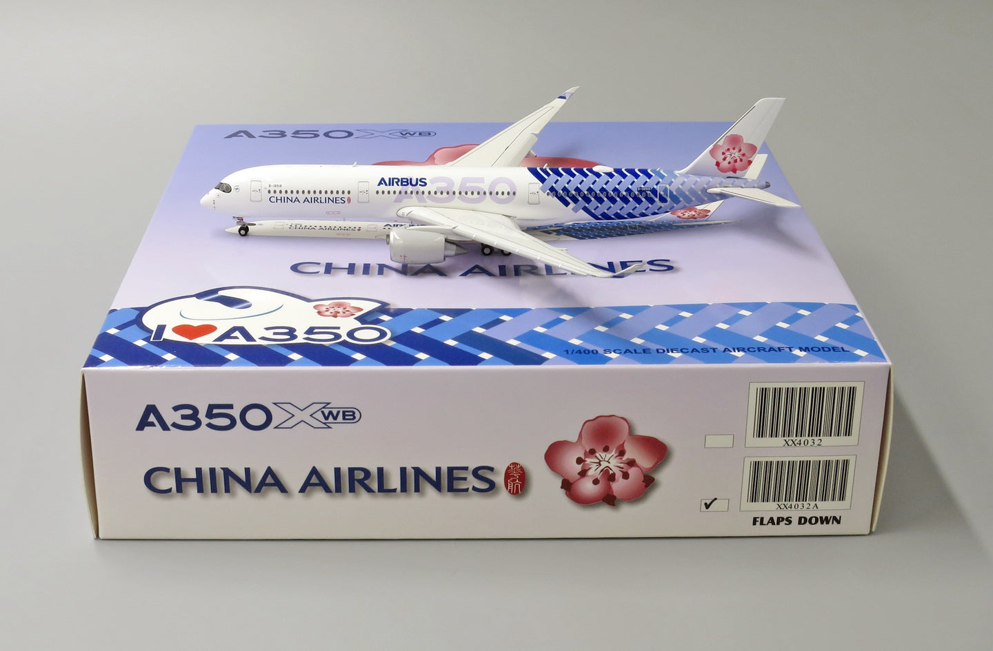 JC WINGS A350-900XWB CHINA AIRLINES "CARBON FIBER" (FLAPS DOWN) REG: B-18918