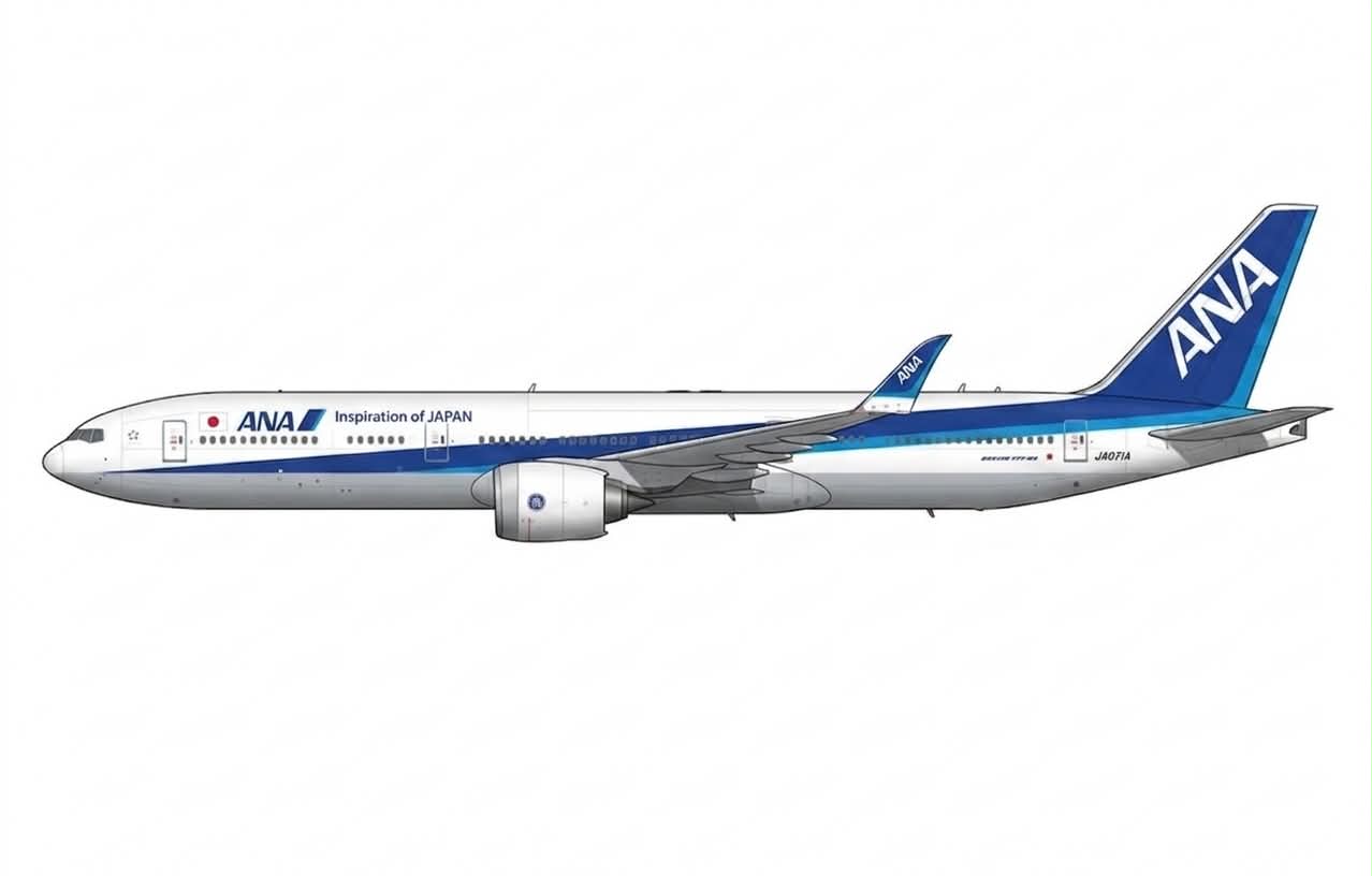 JC WINGS B777-9X ALL NIPPON AIRWAYS "FOLDED WINGTIPS" REG: JA071A