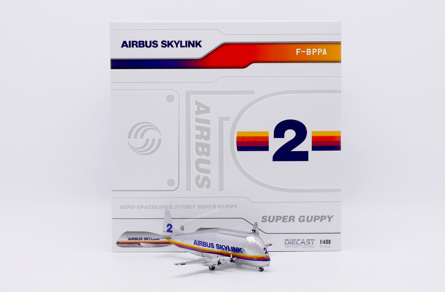 JC WINGS SKYLINK AERO SPACELINES 337SGT SUPER GUPPY TURBINE (POLISHED) REG: F-BPPA
