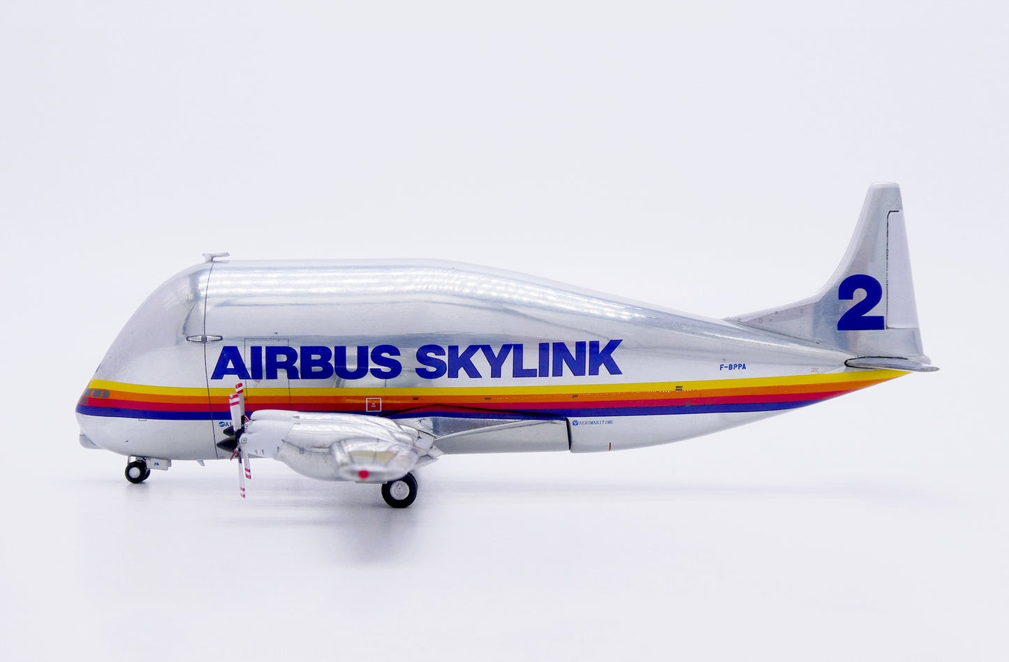 JC WINGS SKYLINK AERO SPACELINES 337SGT SUPER GUPPY TURBINE (POLISHED) REG: F-BPPA