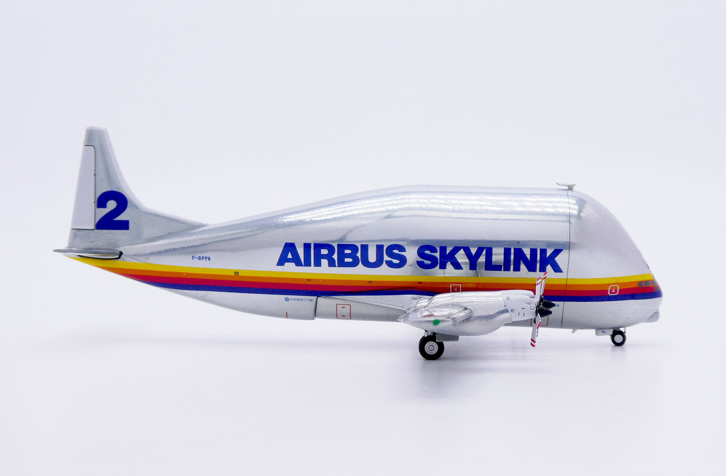 JC WINGS SKYLINK AERO SPACELINES 337SGT SUPER GUPPY TURBINE (POLISHED) REG: F-BPPA