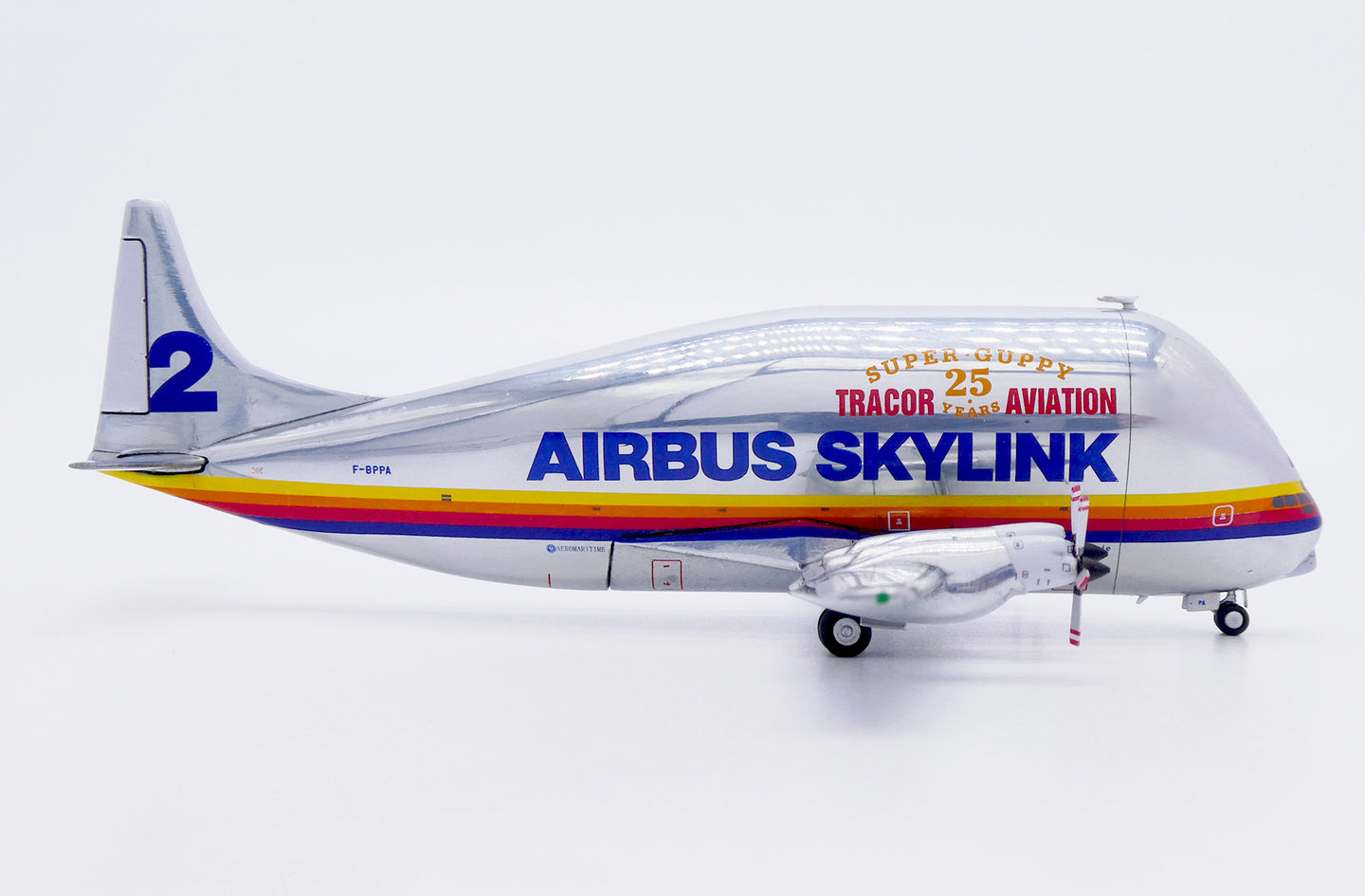 JC WINGS SKYLINK AERO SPACELINES 337SGT SUPER GUPPY TURBINE "TRACOR AVIATION 25 YEARS" REG: F-BPPA