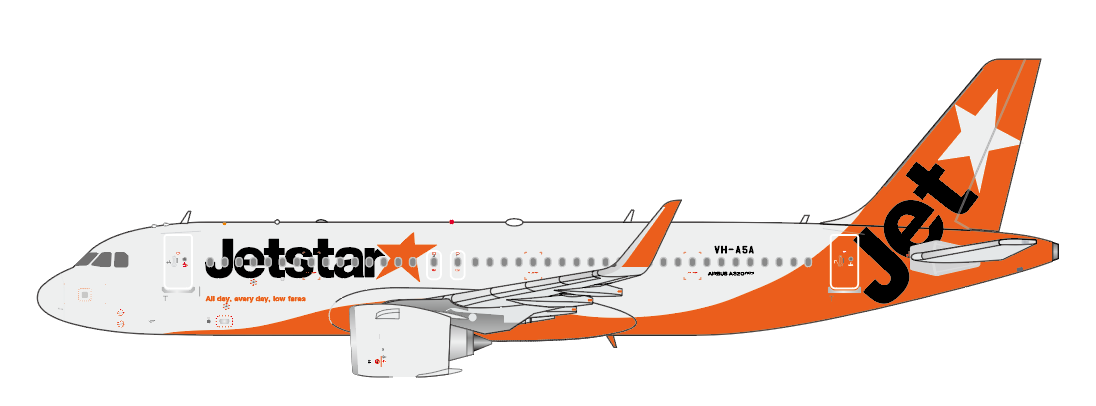 JC WINGS A320NEO JETSTAR AIRWAYS REG: VH-A5A