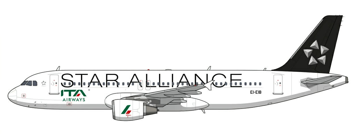 JC WINGS A320 ITA AIRWAYS "STAR ALLIANCE" REG: EI-EIB
