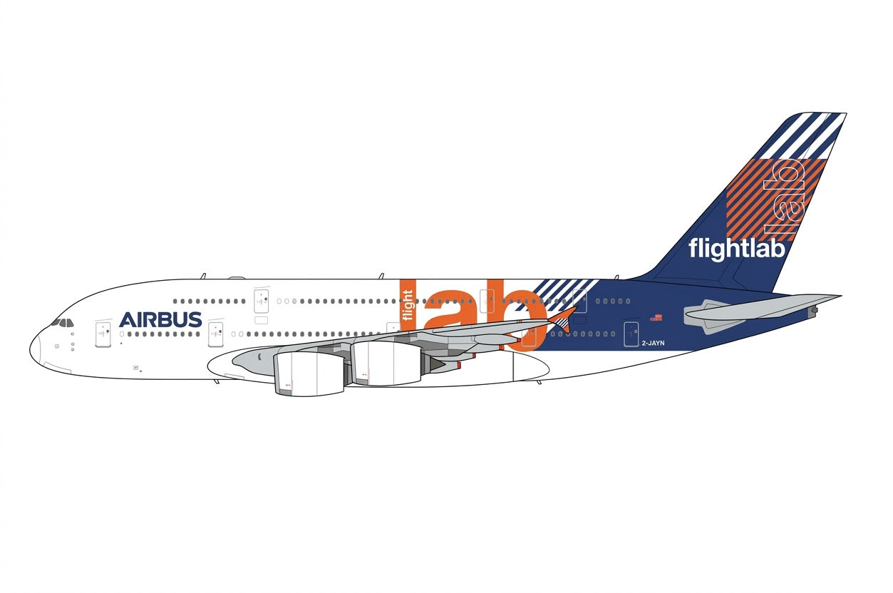 JC WINGS A380 HOUSE COLOURS 'AIRBUS FLIGHT LAB' REG: 2-JAYN