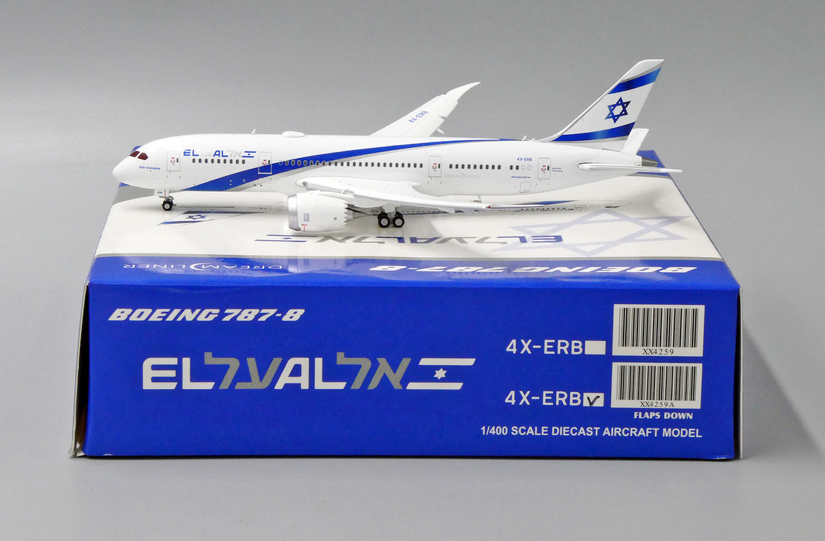 JC WINGS B787-8 DREAMLINER EL AL ISRAEL AIRLINES (FLAPS DOWN) REG: 4X-ERB