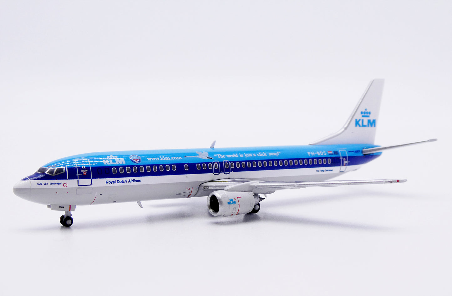 JC WINGS B737-400 ROYAL DUTCH AIRLINES (KLM) "THE WORLD IS JUST A CLICK AWAY" REG: PH-BDS