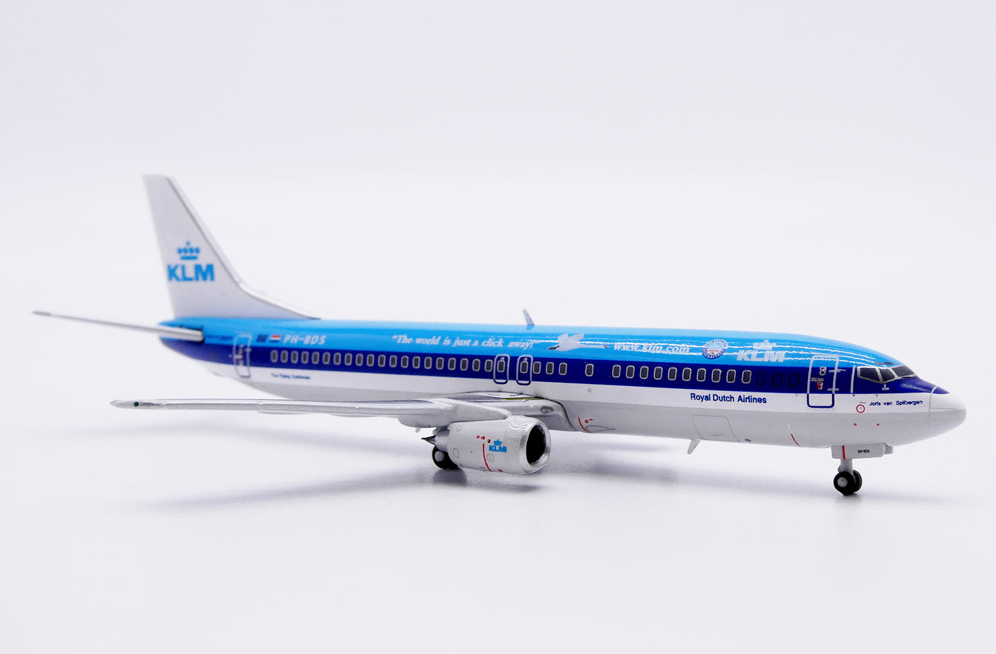 JC WINGS B737-400 ROYAL DUTCH AIRLINES (KLM) "THE WORLD IS JUST A CLICK AWAY" REG: PH-BDS