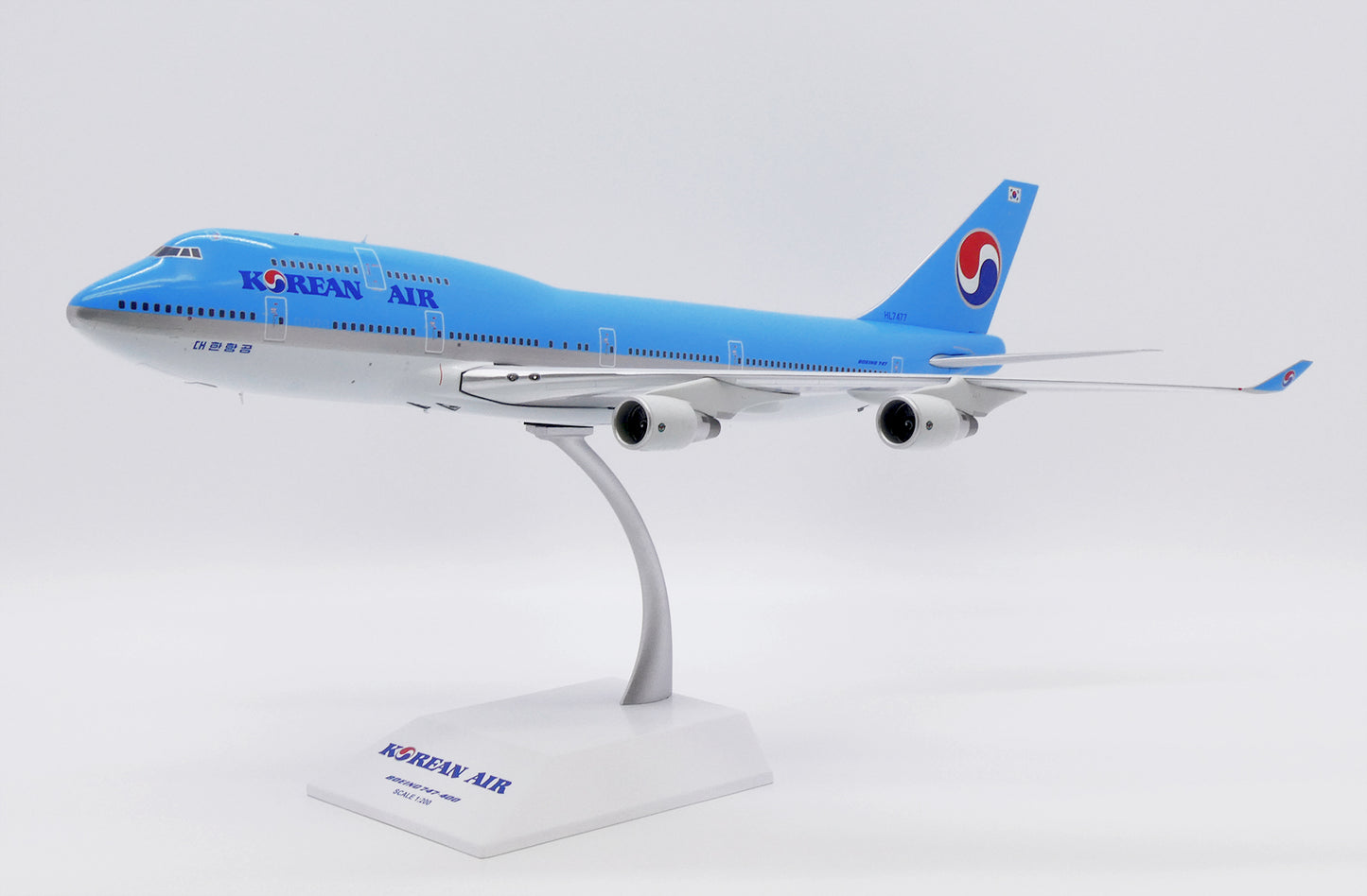 JC WINGS XX7477 1/200 BOEING 747-400 KOREAN AIR "OLD TITLES" REG: HL7477