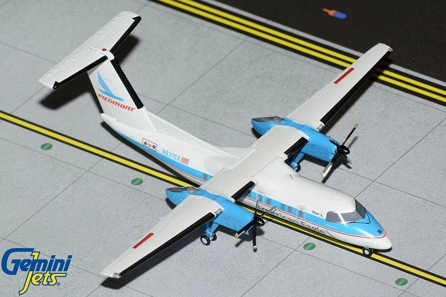 GEMINI JETS DASH 8 Q100 AMERICAN EAGLE/PIEDMONT AIRLINES "PIEDMONT RETRO" REG: N837EX