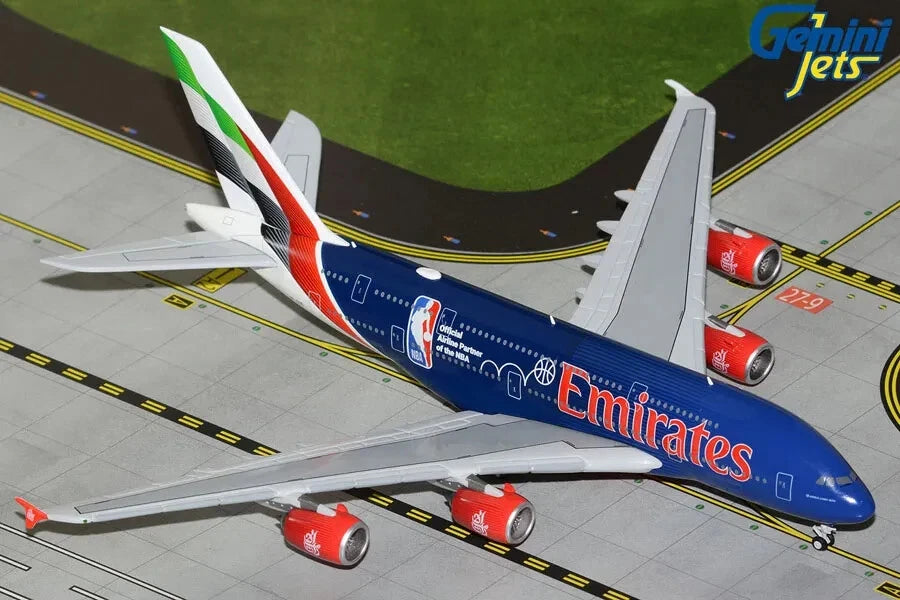 GEMINI JETS A380 EMIRATES "NBA SPECIAL LIVERY" REG: A6-EOD