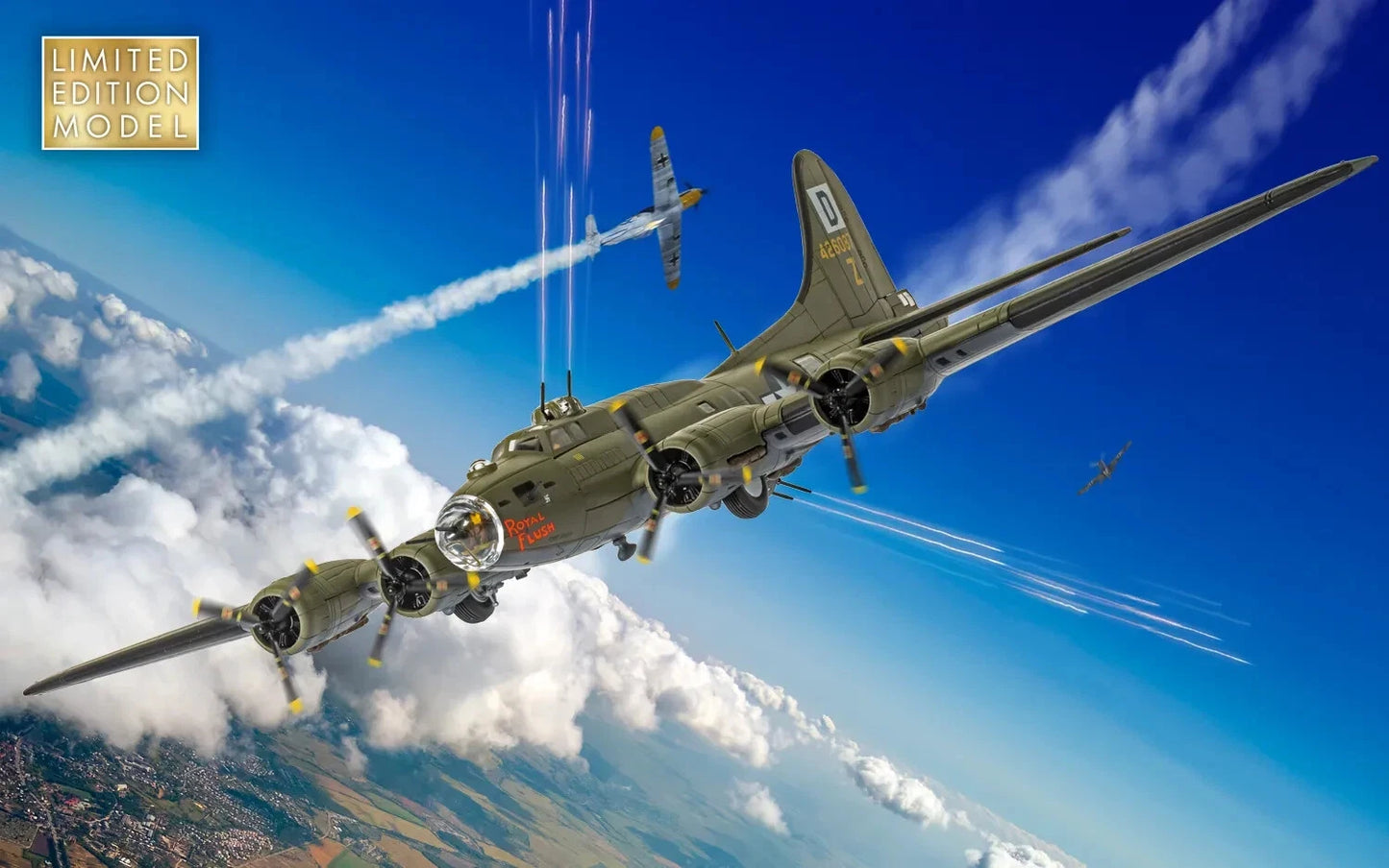 CORGI B-17F FLYING FORTRESS USAAF 100TH BG 42-6087 LT ROBERT ROSIE ROSENTHAL "ROYAL FLUSH" GERMANY 1943