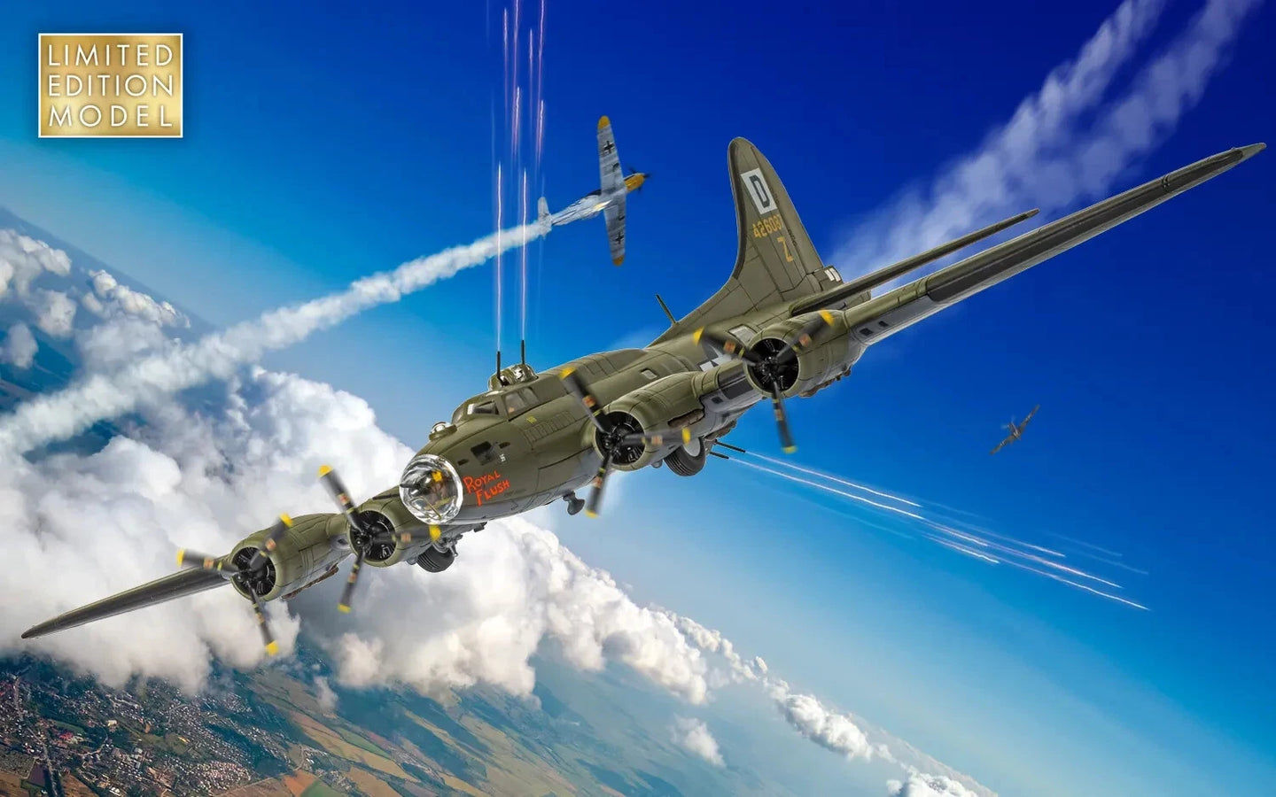 CORGI B-17F FLYING FORTRESS USAAF 100TH BG 42-6087 LT ROBERT ROSIE ROSENTHAL "ROYAL FLUSH" GERMANY 1943