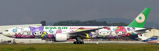 AVIATION 400 B777-35EER EVA AIR "HELLO KITTY LOLLY JET" DETACHABLE GEAR REG: B-16740
